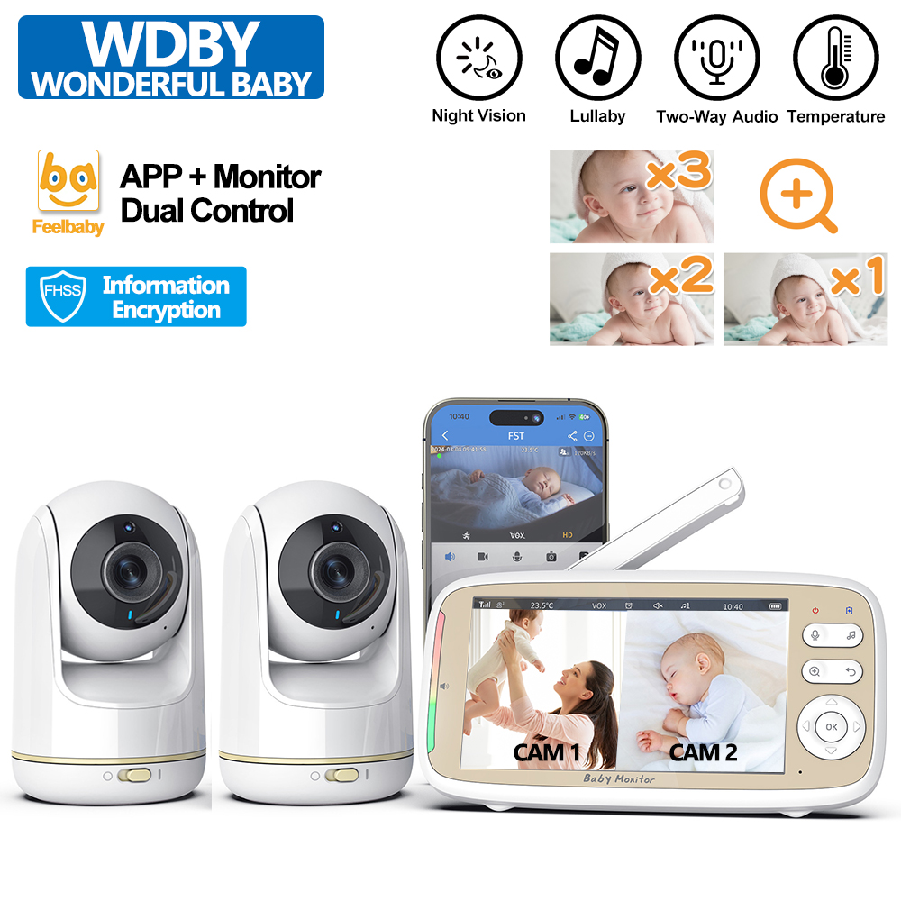 Smart Home Europe - VB803 PRO Baby Monitor,con 2pcs Zoom