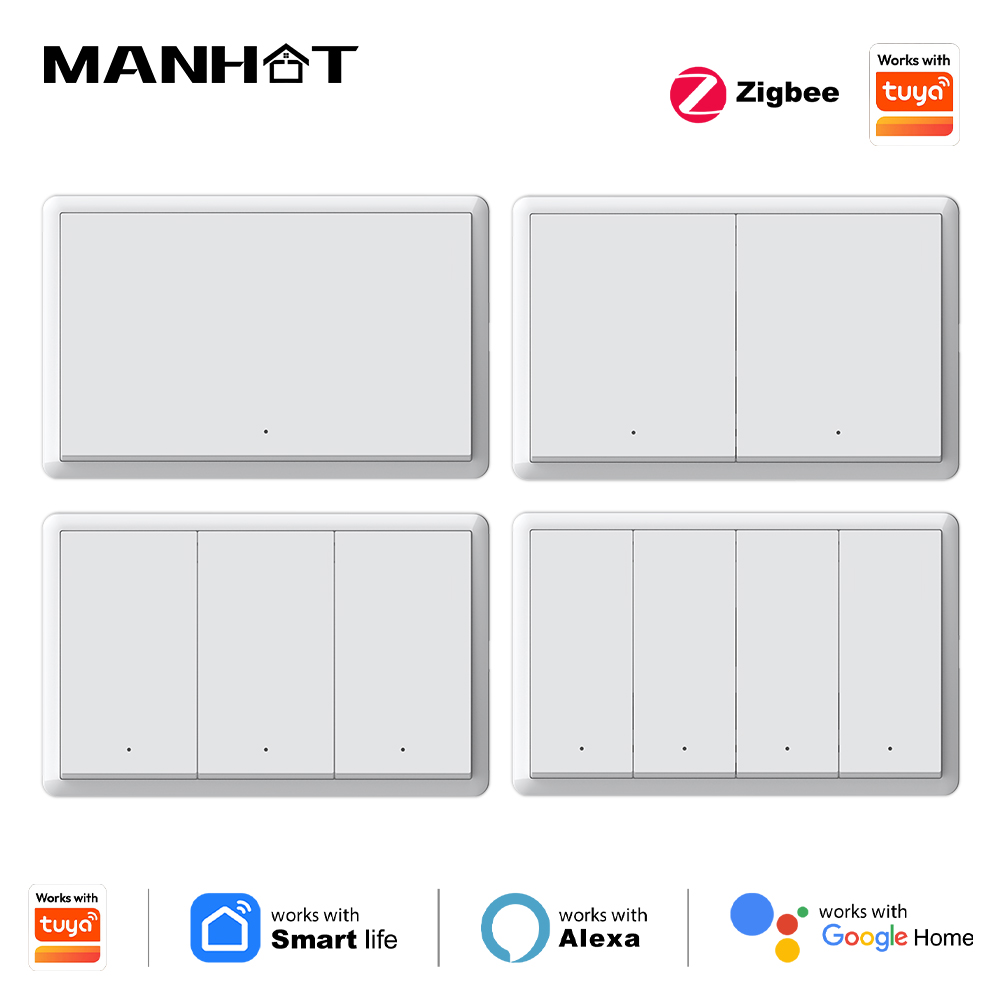 Smart Home Google - Interruptor inteligente Zigbee Manhot, sin necesidad