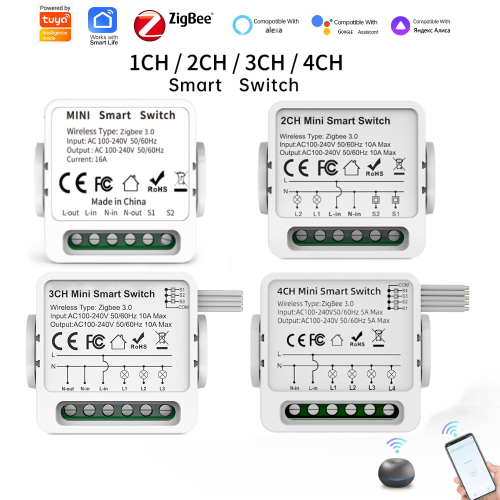 Smart Home Google - Interruptor Inteligente Tuya Zigbee 3.0 de