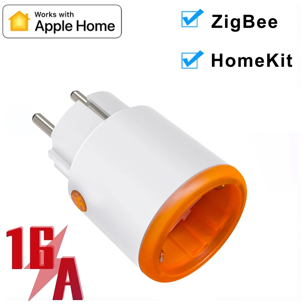 Smart Home Europe - Enchufe inteligente Zigbee, 3680W, 16A, interruptor