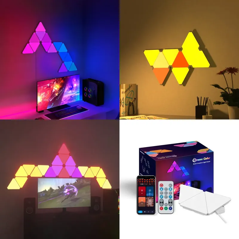 Smart Home Google - Luces LED triangulares Banqcn para juegos,