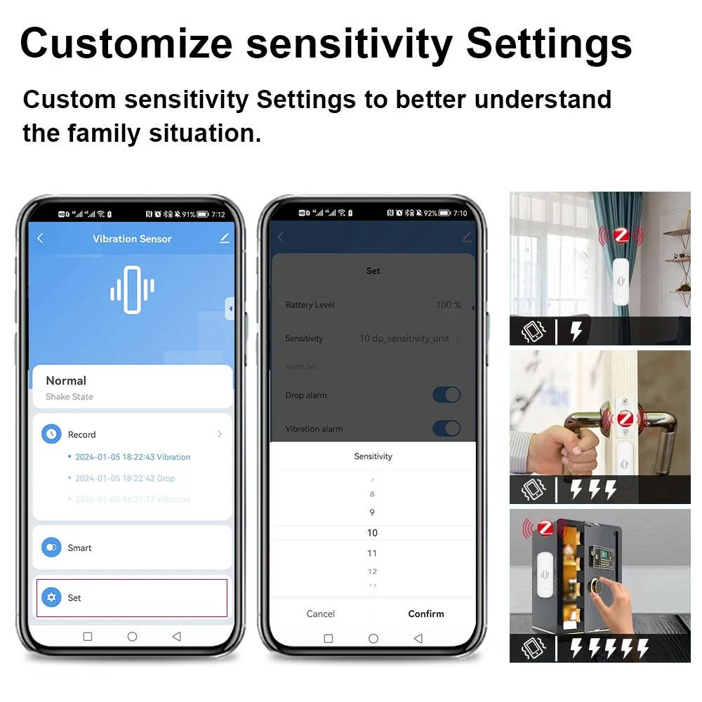 Sensor de vibración inteligent - Smart Home Monitoring reseña y precio