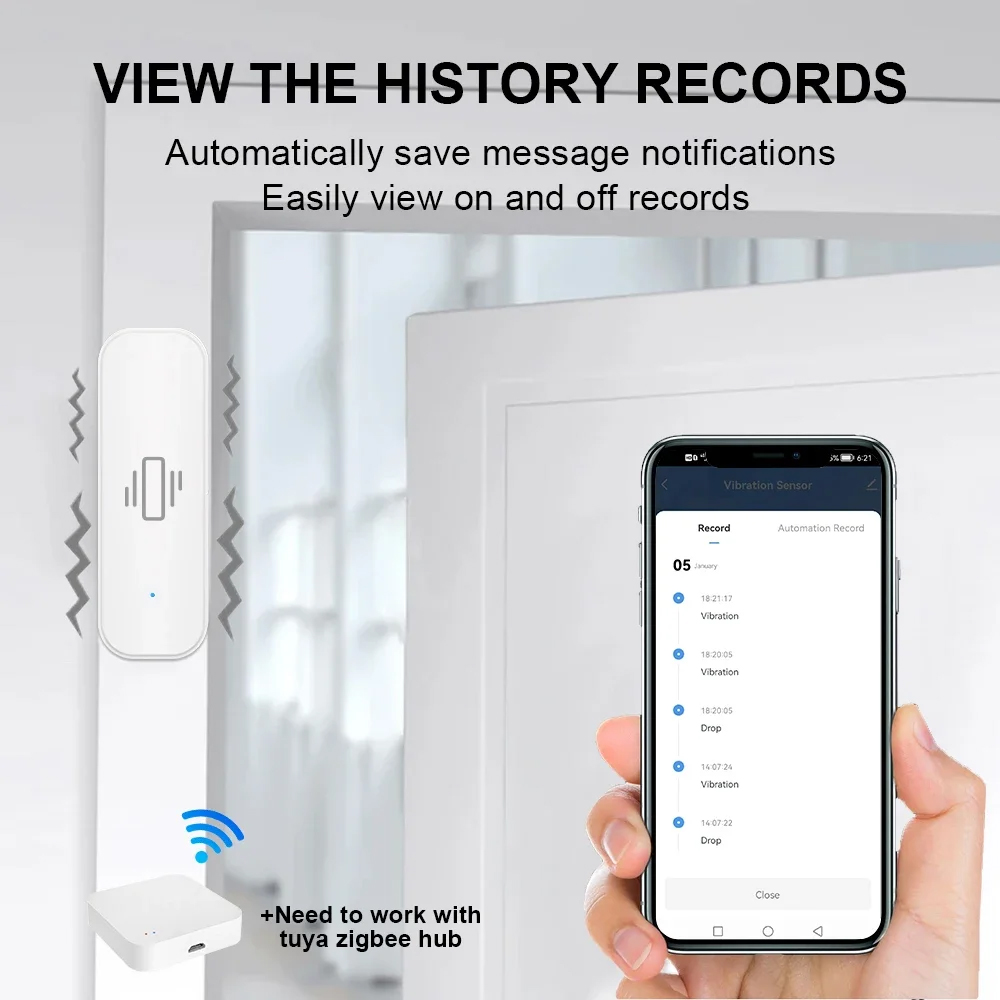 Sensor de vibración inteligent - Smart Home Monitoring reseña y precio