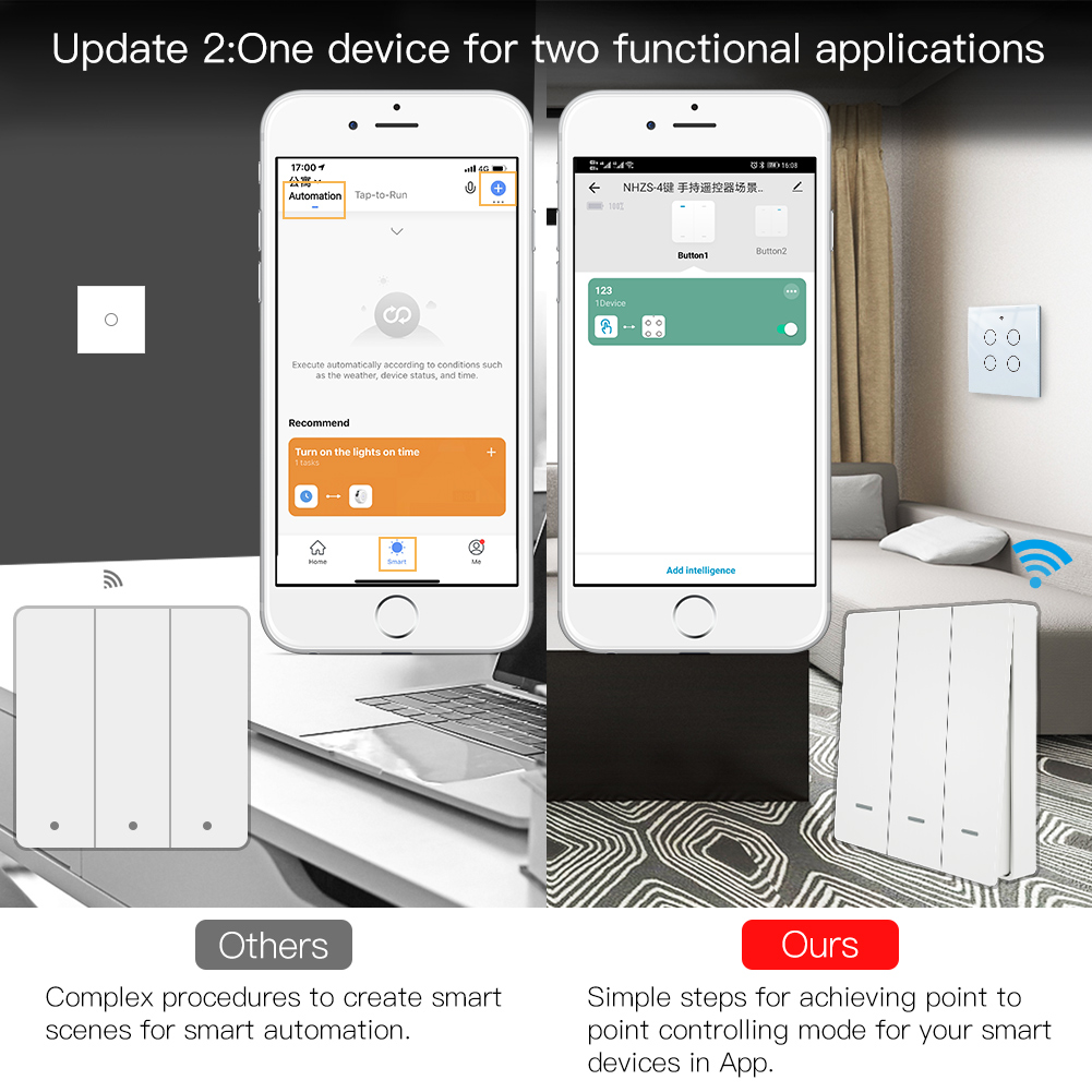 MOES-interruptor de escena Tuy - Smart Home Remote Control reseña y precio