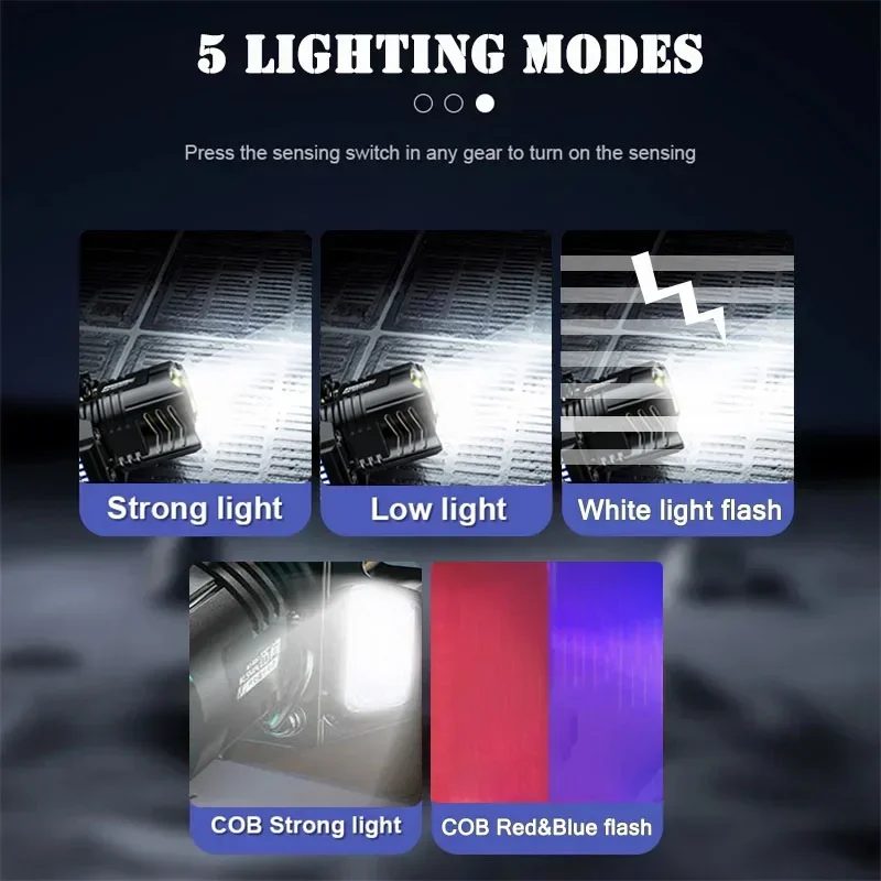 Potente linterna frontal LED c - Motion Sensor Light reseña y precio
