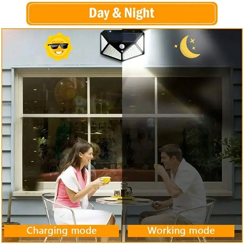 Lámpara Solar de Jardín de 100 - Motion Sensor Light reseña y precio